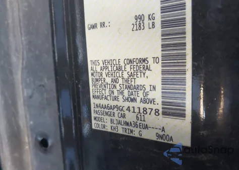 2016 Nissan Maxima 3.5 Platinum из США, поврежденный, VIN 1N4AA6AP9GC411878